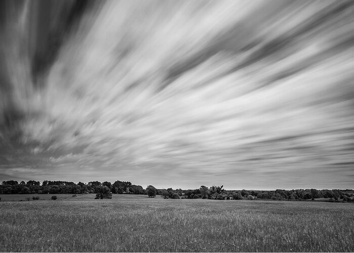 Clouds Greeting Card featuring the photograph Clouds Moving Over East Texas Field by Todd Aaron