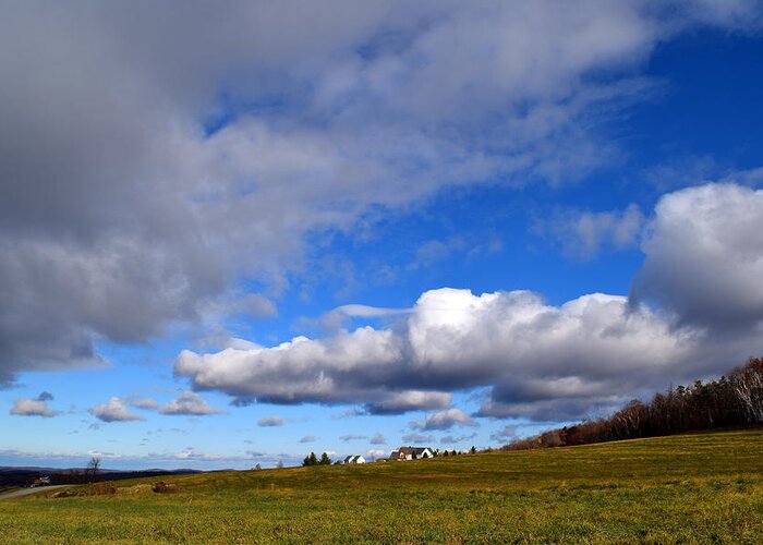 Clouds Greeting Card featuring the photograph Clouds Upstate New York by Diane Lent