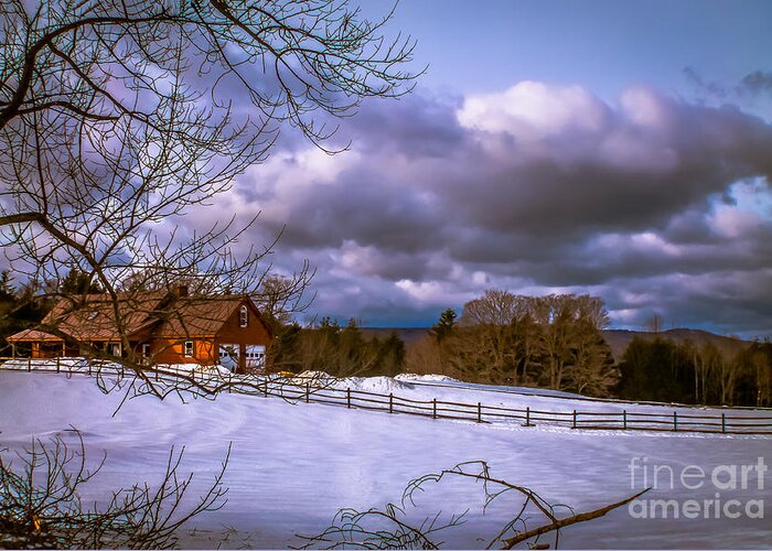 New England Greeting Card featuring the photograph Cloudy day in Vermont by Claudia M Photography