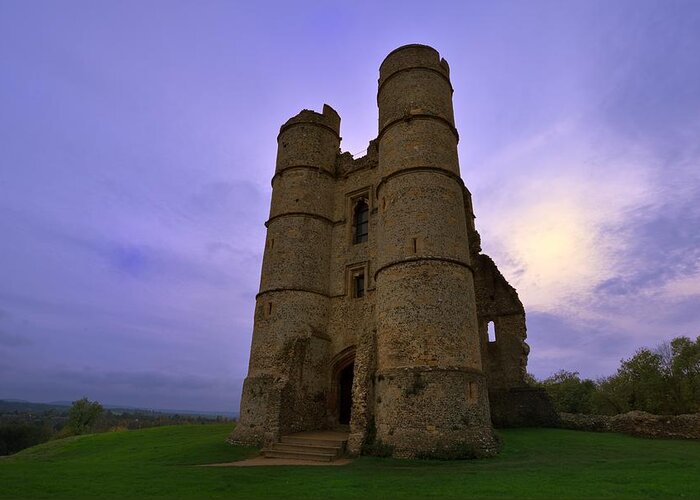 Castle Greeting Card featuring the photograph Cloudy Donnington Castle by Giovanni Giuliano