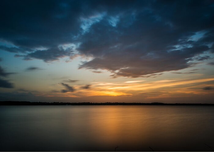 Clouds Greeting Card featuring the photograph Cloudy Lake Sunset by Todd Aaron
