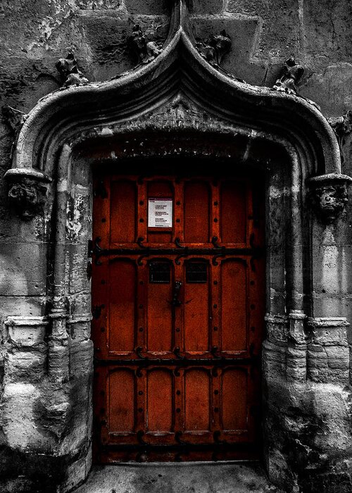 Paris Greeting Card featuring the photograph Cluny Door by Pamela Newcomb