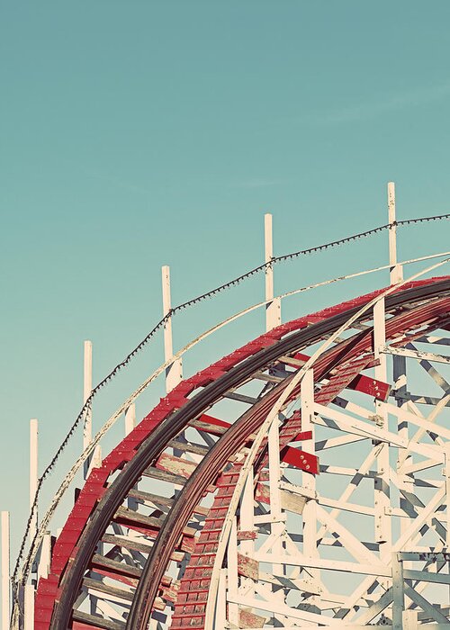 Roller Coaster Greeting Card featuring the photograph Coast - California Coaster by Melanie Alexandra Price