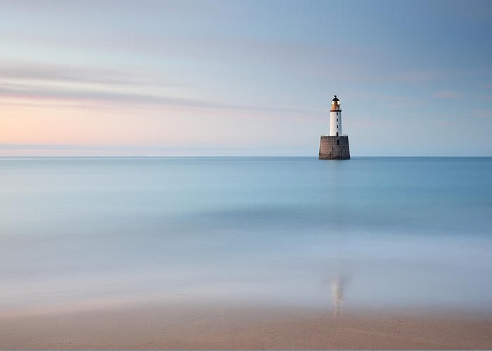 Rattray Head Lighthouse Greeting Card featuring the photograph Coastal Blues by Grant Glendinning