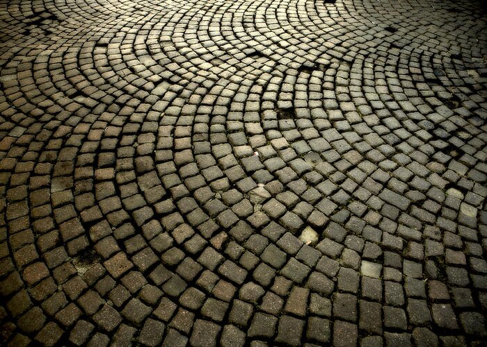 Street Greeting Card featuring the photograph Cobblestone by Marilyn Hunt