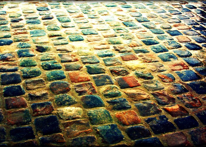 Cobblestone Greeting Card featuring the photograph Cobblestone of Versailles by Susie Weaver