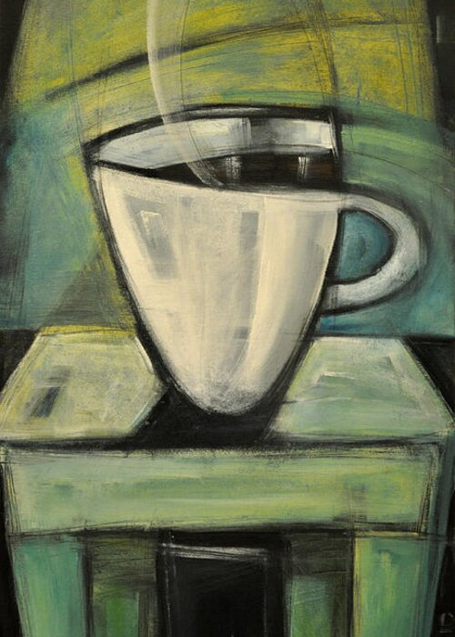 Coffee Greeting Card featuring the painting Coffee. Table. 2 by Tim Nyberg
