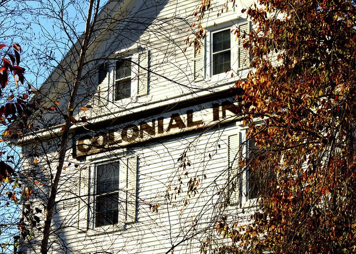 Maine Greeting Card featuring the photograph Colonial Inn by Mark Alesse