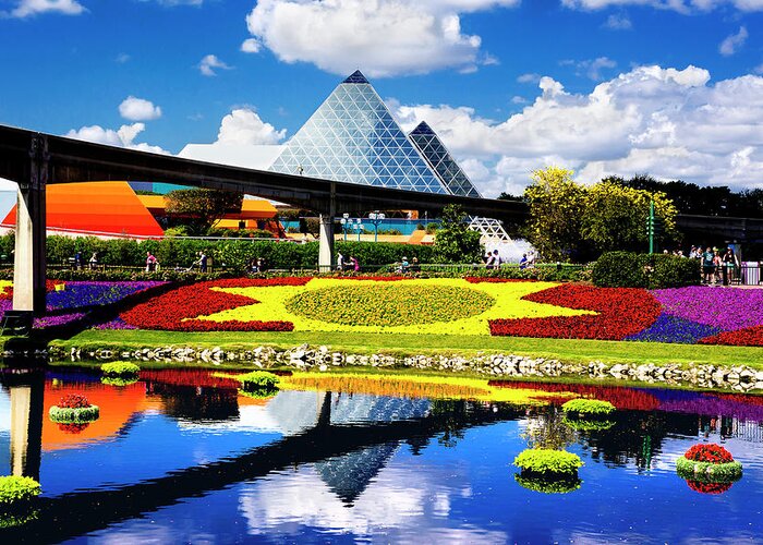 Epcot Greeting Card featuring the photograph Color of Imagination by Greg Fortier
