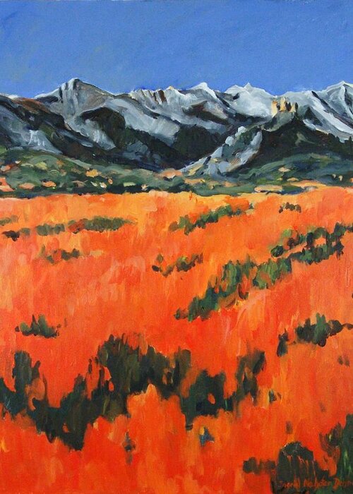 Ingrid Dohm Greeting Card featuring the painting Colorado by Ingrid Dohm