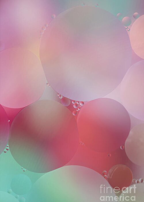 Abstract Greeting Card featuring the photograph Colorful bubbles 2 by Elena Nosyreva