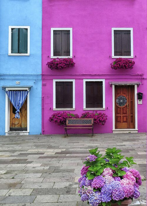Burano Greeting Card featuring the photograph Colorful Burano by Dave Mills