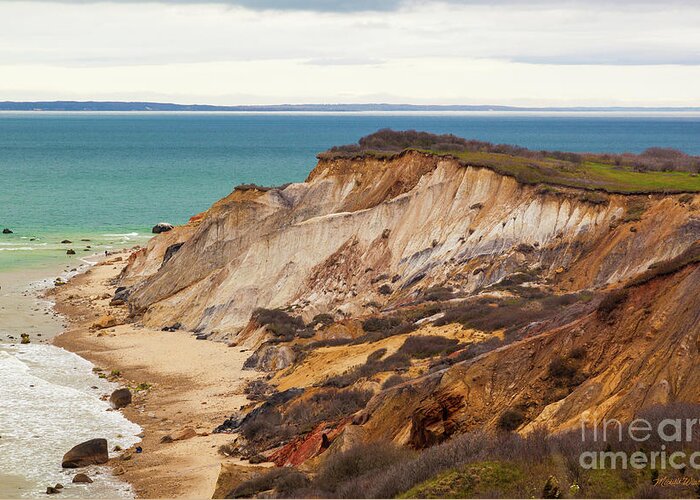 Colorful Clay Cliffs On The Vineyard Greeting Card featuring the photograph Colorful Clay Cliffs on The Vineyard by Michelle Constantine