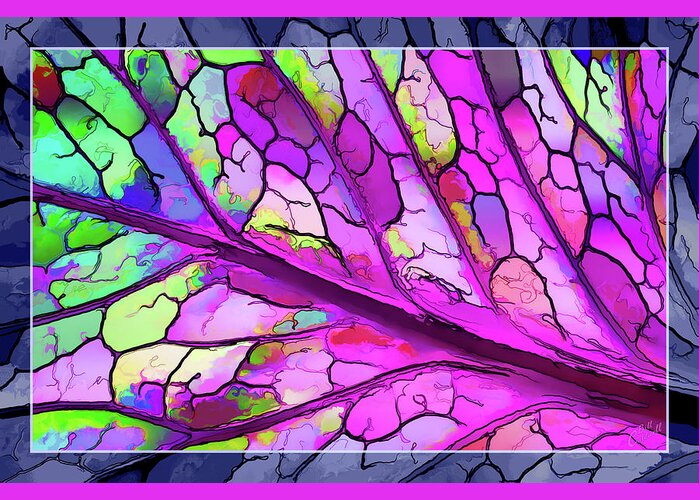 Nature Greeting Card featuring the digital art Colorful Coleus Abstract 3 by ABeautifulSky Photography by Bill Caldwell