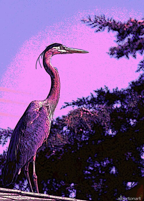 Heron Greeting Card featuring the photograph Colorful Heron by April Burton