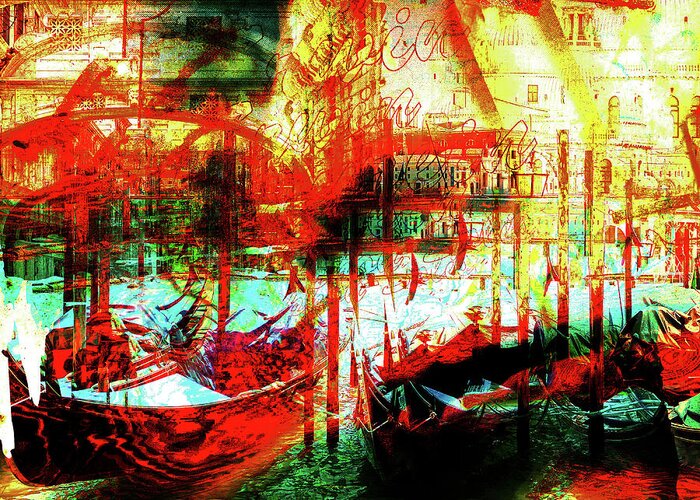 Venice Greeting Card featuring the photograph Colorful Venice by Gabi Hampe