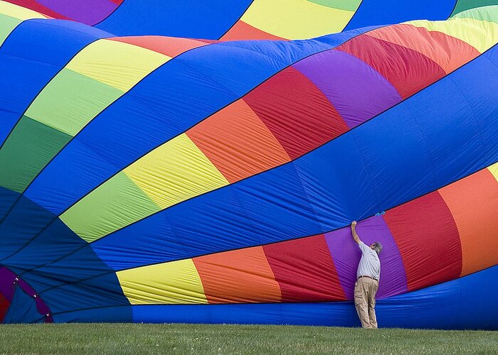 Balloon Greeting Card featuring the photograph Colors by Alan Raasch