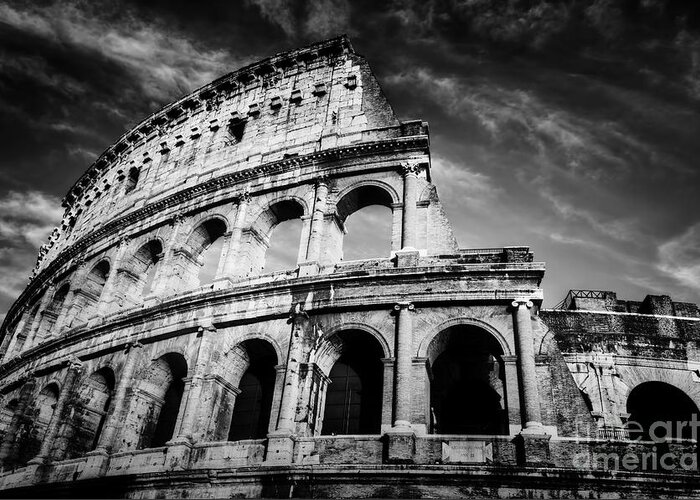 Colosseum Greeting Card featuring the photograph Colosseum in Rome by Michal Bednarek
