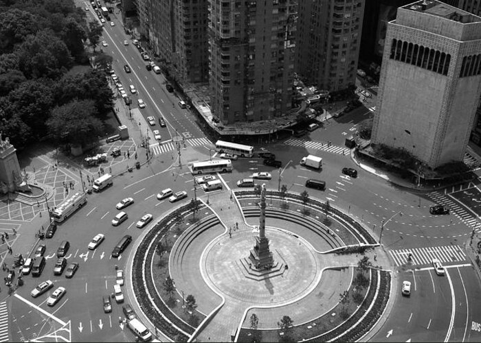 Building Greeting Card featuring the photograph Columbus Circle NYC c.2005 by Frank Mari