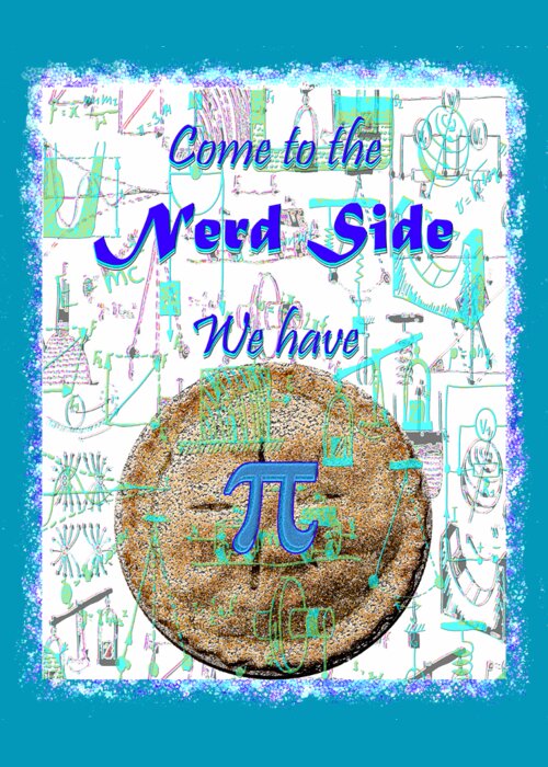 Nerd Greeting Card featuring the mixed media Come to the Nerd Side by Michele Avanti