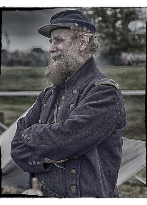 Gettysburg Greeting Card featuring the photograph Commander 5th Ohio by Hugh Smith