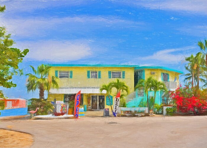 Conchkey Greeting Card featuring the photograph Conch Key Grocery Store 3 by Ginger Wakem