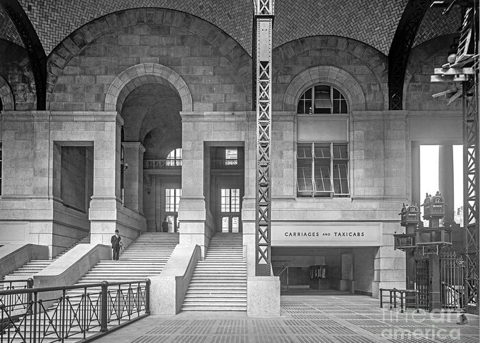 Penn Greeting Card featuring the photograph Concourse exit to 33rd St by Russell Brown