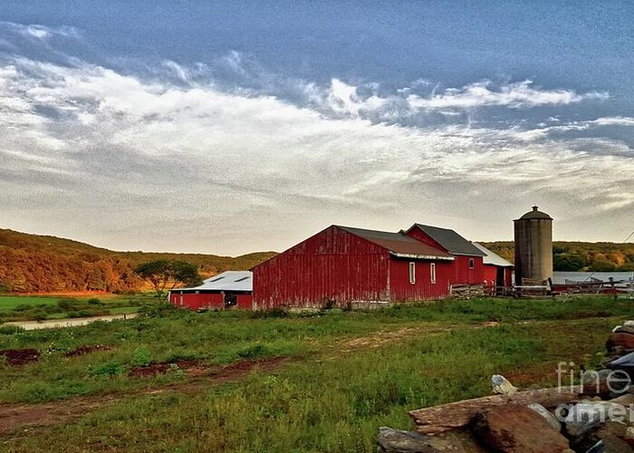 This Farm Is Located In Rural Warren Greeting Card featuring the photograph Connecticut Country by Dani McEvoy