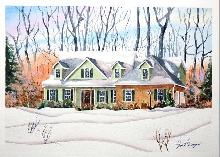Home Greeting Card featuring the painting Connecticut Home by Joseph Burger