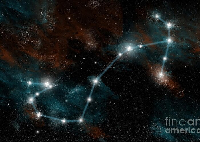 Antares Greeting Card featuring the photograph Constellation Of Scorpio The Scorpion by Marc Ward