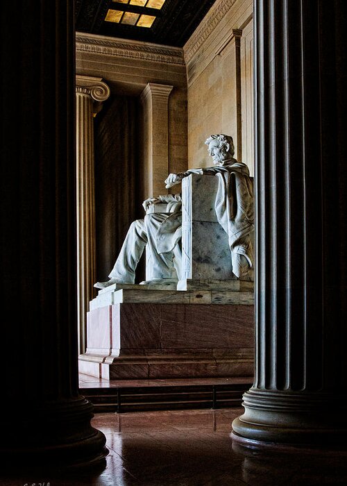 Lincoln Greeting Card featuring the photograph Contemplation by Christopher Holmes