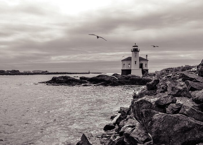 Landscapes Greeting Card featuring the photograph Coquille Lighthouse Oregon by Steven Clark