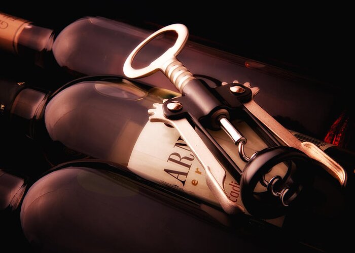 Wine Greeting Card featuring the photograph Corkscrew by Tom Mc Nemar