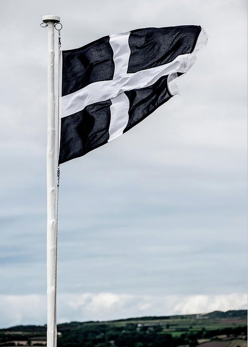 Helen Northcott Greeting Card featuring the photograph Cornish Flag iii by Helen Jackson