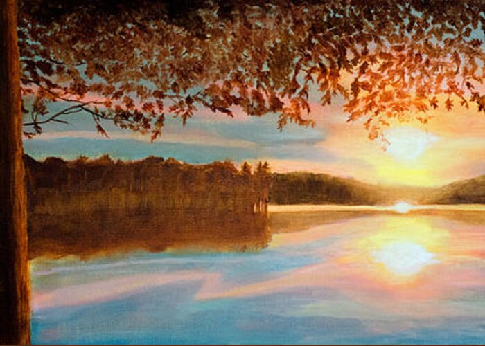 Cottage Greeting Card featuring the painting Cottage View by Laurel Best