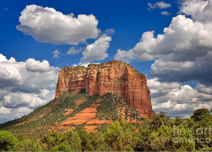 Travel Greeting Card featuring the photograph Courthouse Butte by Louise Heusinkveld