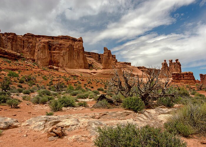Arches National Park Greeting Card featuring the photograph Courthouse Towers by Steve L'Italien