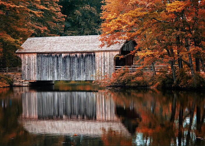 Covered Bridge Greeting Card featuring the photograph Covered Bridge OSV by Fred LeBlanc