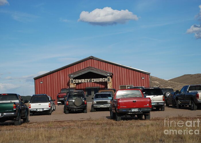 Cowboys Greeting Card featuring the photograph Cowboy Church by Jim Goodman