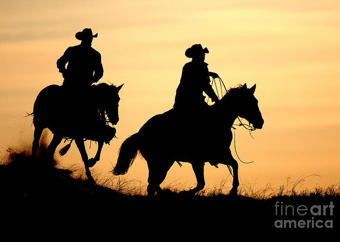 Cowboys Greeting Card featuring the photograph Cowboys #2394 by Carien Schippers