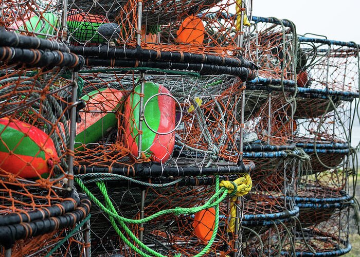 Crab Pots Greeting Card featuring the photograph Crab Pots by Tom Cochran