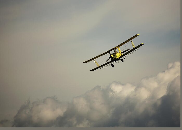 Sky Greeting Card featuring the photograph Crop Duster by Bob Cournoyer