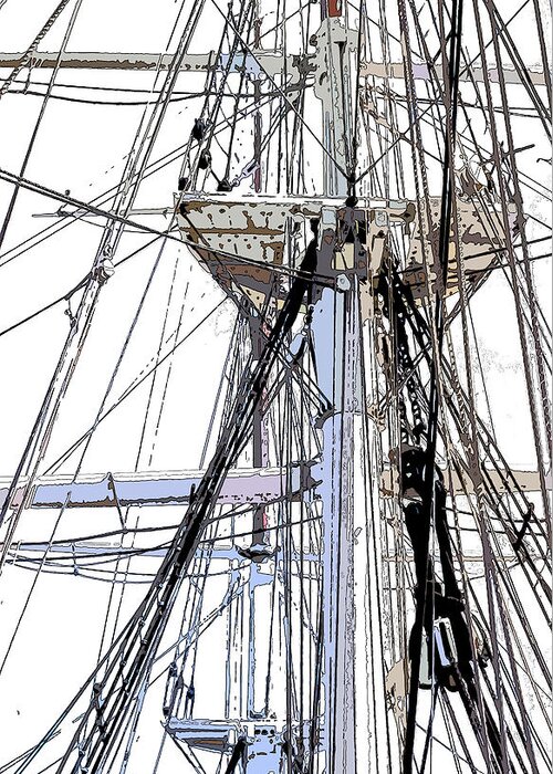 Tall Ship Greeting Card featuring the photograph Crow's Nest by James Rentz