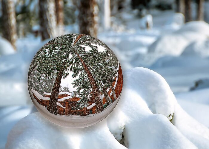 Conceptual Greeting Card featuring the photograph Crystal Ball by Maria Coulson
