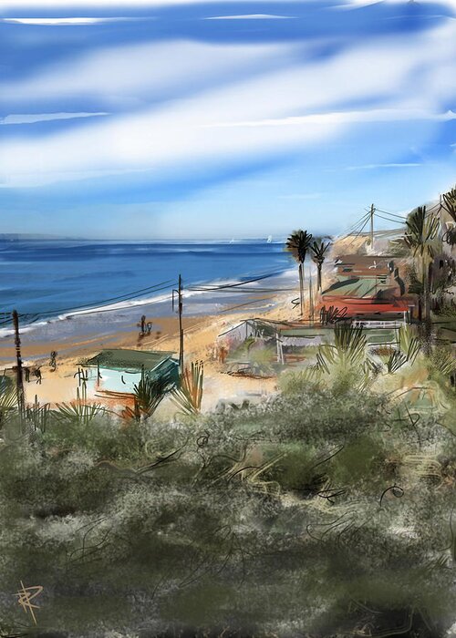 Crystal Cove Greeting Card featuring the mixed media Crystal Cove by Russell Pierce