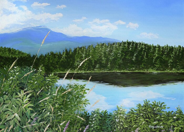 Lake Greeting Card featuring the painting Crystal Lake by Richard De Wolfe