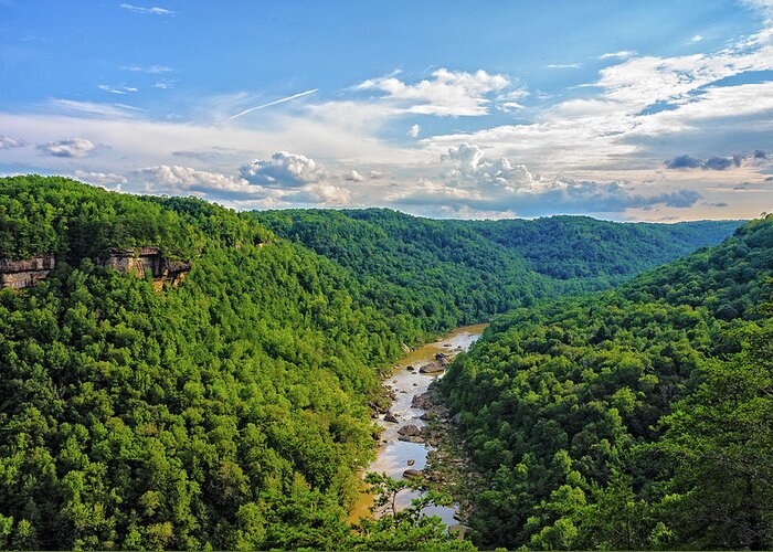 Landscape Greeting Card featuring the photograph Cumberland Gorge by Barry Fowler