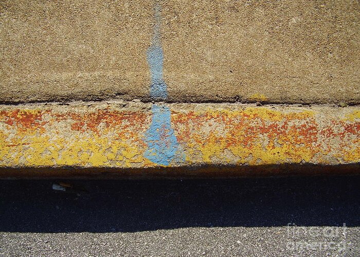 Abstract Greeting Card featuring the photograph Curb by Flavia Westerwelle