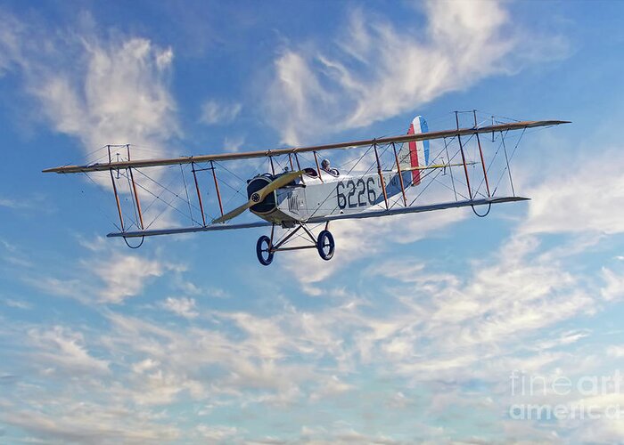 Aircraft Greeting Card featuring the photograph Curtiss JN-4H Biplane by Jerry Fornarotto