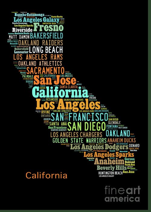 California - Art Print or Canvas in 2023  California art, Hand  illustration, Map art print